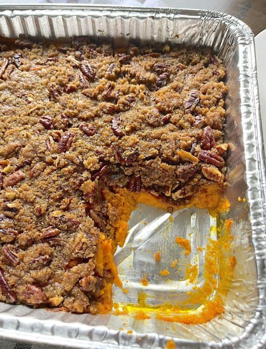 Sweet potato casserole from the southern region.