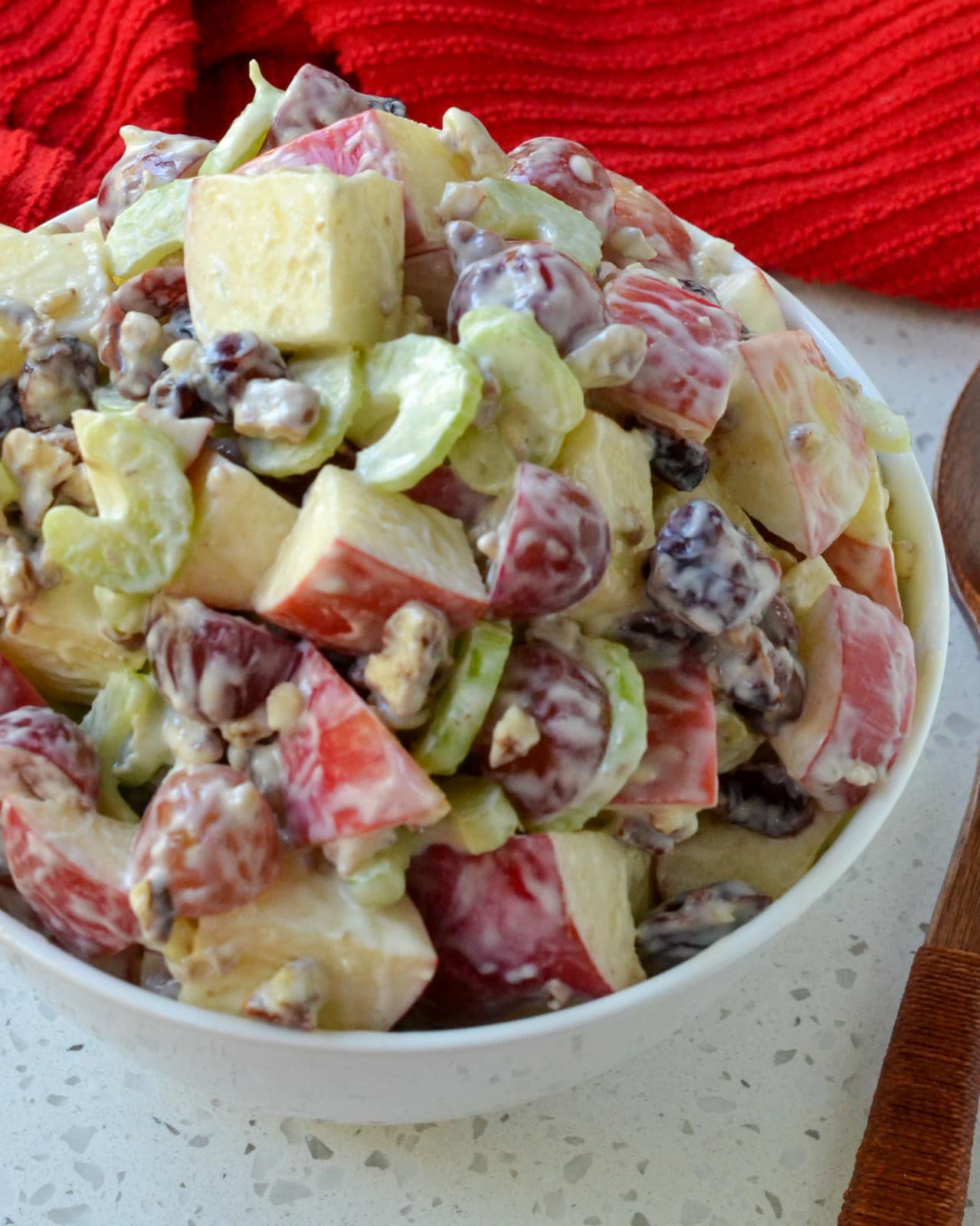 delectable Apple Salad combines crunchy Honeycrisp Apples with celery, grapes, pecans