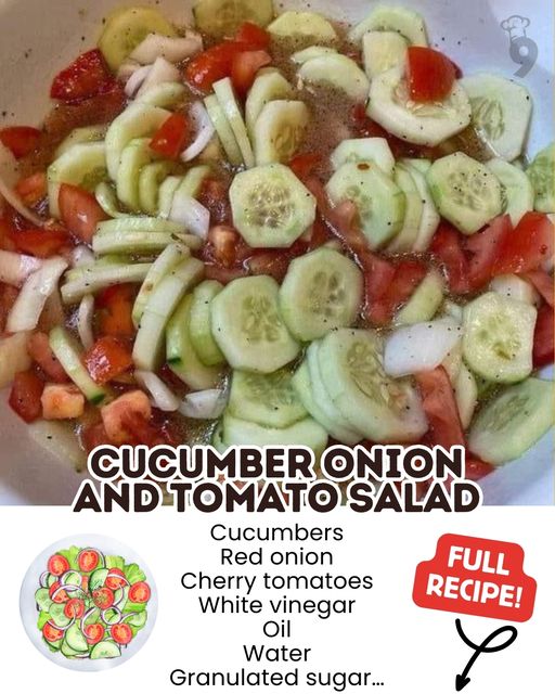 Cucumber Onion and Tomato Salad